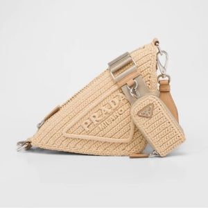 PRADA Triangle crochet bag
